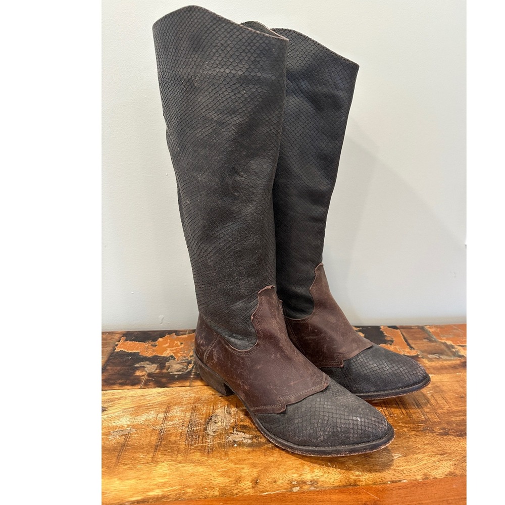 Vintage Matisse Leather Cowboy Boots Sz 10‎ Rare Two Tone Western High End $400